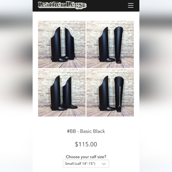 Leather Legs Black Leather Half Chaps Size Small Like New - Picture 2 of 11